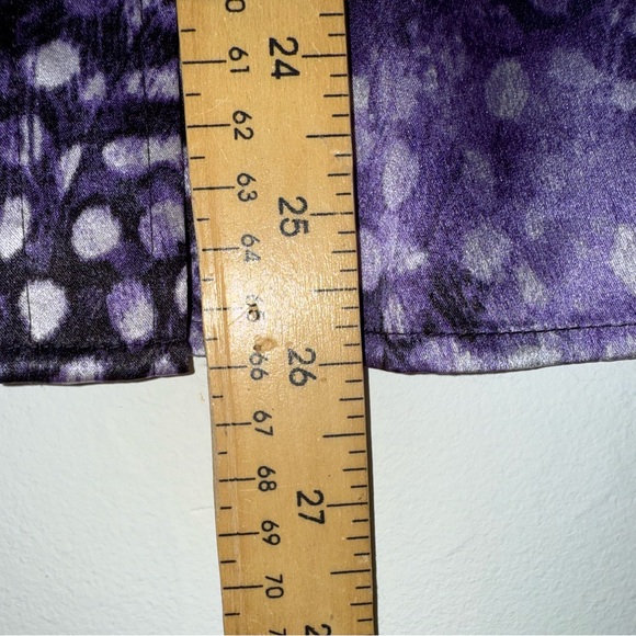 CARLISLE SILK BUTTON DOWN BLOUSE IN SHADES OF PURPLE WITH SILK NECK SCARF SZ 14 - Picture 12 of 12